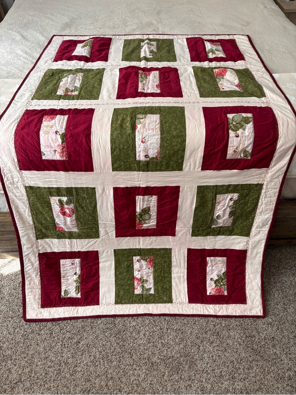 Patchwork Floral Quilt - Picture 2 of 8